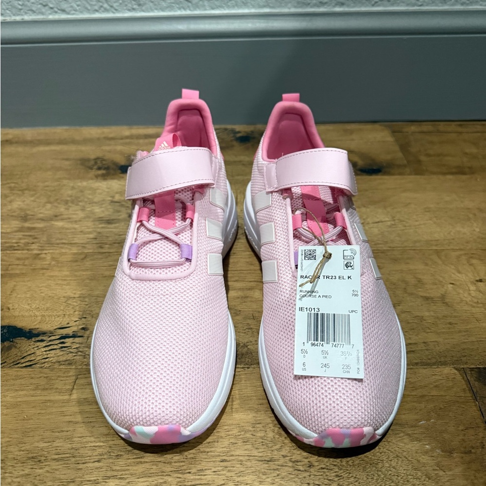 Adidas Kids Light Pink Sneakers - Picture 2 of 4
